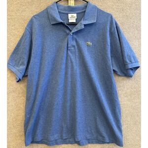 Classic Preppy Blue Lacoste Boxy Polo Shirt Sz XXL,  80s/90s Style, Short Sleeve